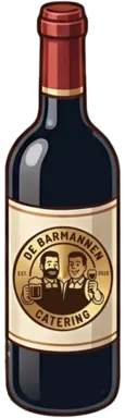 Wijnfles en wijnglas van De Barmannen
